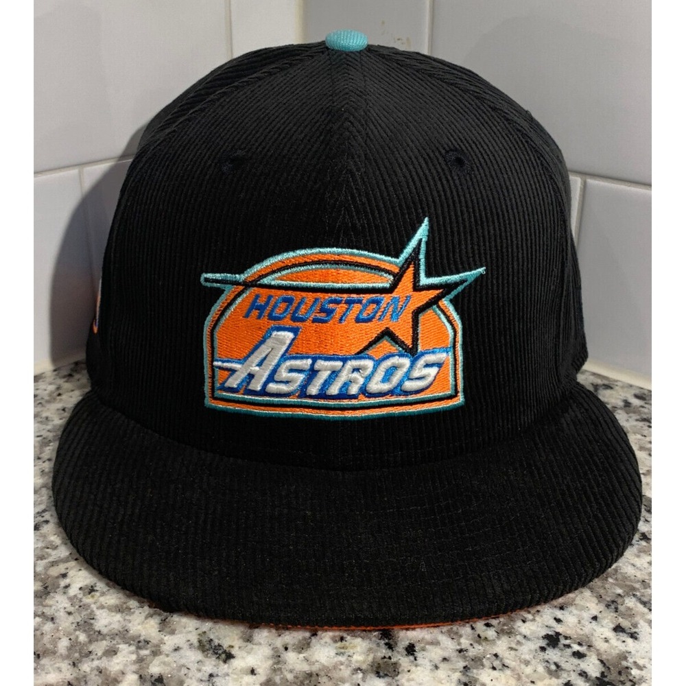 New Era Houston Astros 35th Anniversary Black Corduroy 59FIFTY Fitted Hat 7 1/2